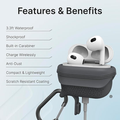 Catalyst Waterproof Case for AirPods 3rd Generation (2021) - Wireless and USB-C Charging Compatible AirPods 3rd Generation Case, Drop Protection AirPod Case 3rd Generation One Piece Design