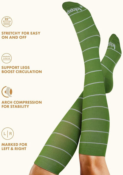 Cute Compression Socks for Women - 3 Pairs 20-30 mmHg Graduated Support Lightweight for Daily Wear Travel Nurse