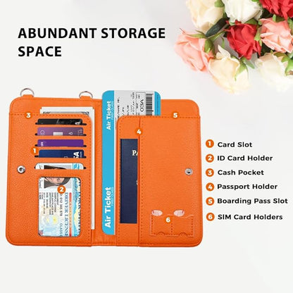 Passport Holder for Travel，Passport Holder & Neck Wallet with RFID Blocking,Hidden Neck Pouch for Travel- Holds Passports, Cards, Tickets, ID, Cash