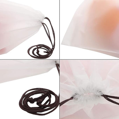 150 Pack 11.8 x 15.7 Inch Drawstring Bags, Travel Shoe Bags with Drawstring, Large Shoes Storage Organizers Pouch with Rope, Translucent Shoe Bags for Travel, Thickness 5 mil