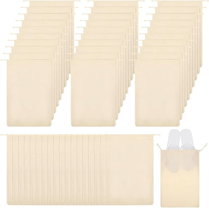 Hillban Shoes Bag for Travel Storage Dust Proof Cotton Drawstring Bag Breathable Pouch for Travel Home Pantry Accessories