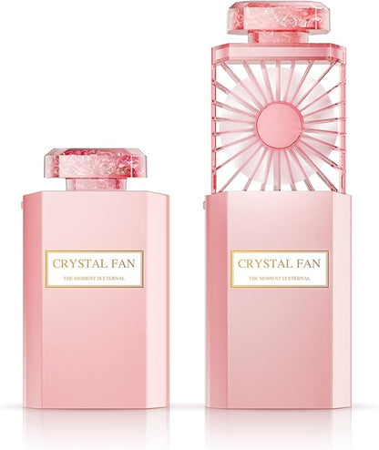 LIGHTDESIRE Handheld Mini Personal Fan with Fragrance Discs, Quiet Retractable, Cooling Portable Rechargeable 3 Speeds Mode Lady Small Fan for Desk Travel Makeup(Pink),Best Gifts for Women