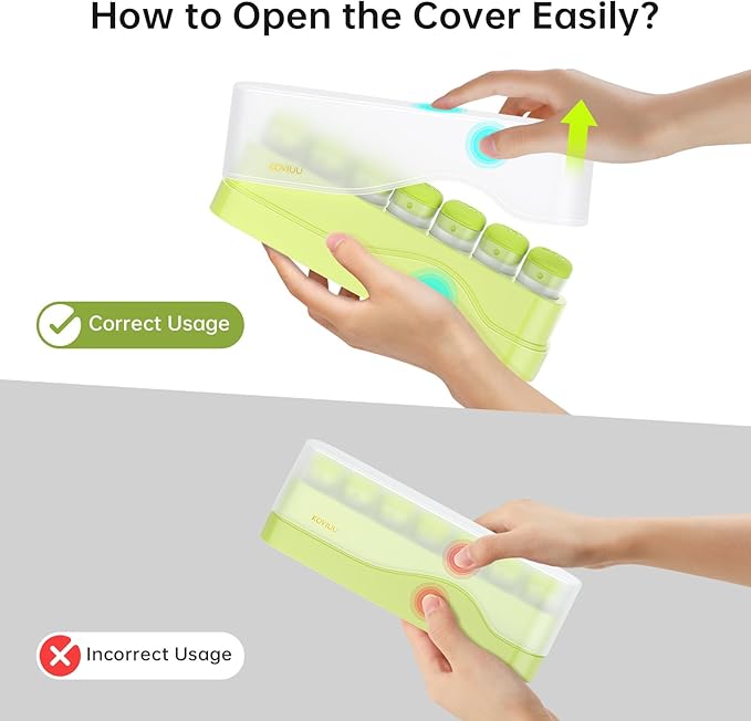 Weekly Pill Organizer 1 Time a Day, KOVIUU Removable Pill Box 7 Day, Portable Travel Pill Case, Once Daily Medication Container Holder, Week Pillbox Dispenser for Vitamin Medicine Supplement, Green