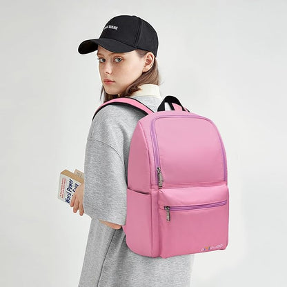 OMOUBOI Casual Daypacks Superbreak Backpack 14 inch Laptop Backpack for Women & Men Fits Tourism Business (Pink)