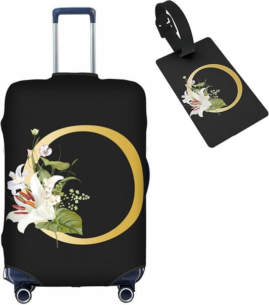 Decorative O Suitcase Protectors Elastic Washable Luggage Covers With Concealed Zippers For 18-32 Inch Luggage (Size Xl: Fits 29-32 Inch)