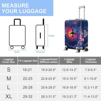 ANNA QUEEN Travel Luggage Cover Suitcase Protector Suitcase Cover Anti-Scratch,Stretchable Luggage Travel Bag Cover Washable