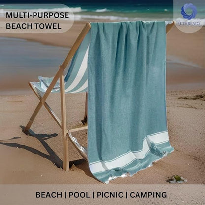 Cotton Turkish Beach Towel Towels Oversized 36"x72" Pool Absorbent Extra Large Quick Dry Sand Travel Towel (Mix, 6 Pack)