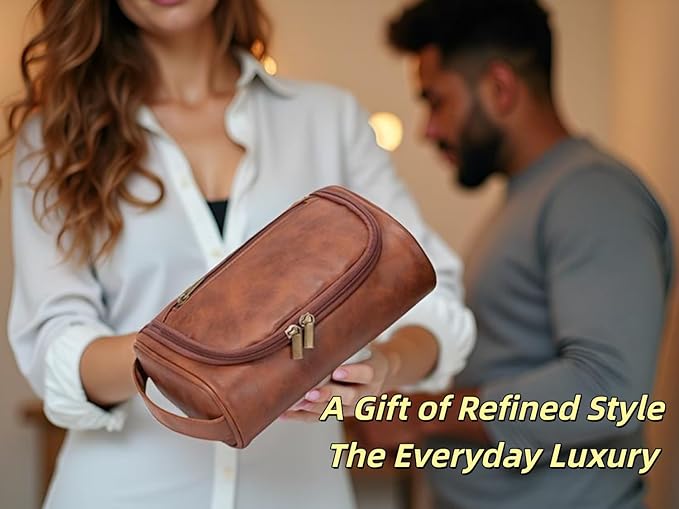 Personalized Small Toiletry Bag for Men, Minimalist Travel Toiletry Organizer Dopp Kit Water-resistant Shaving Bag for Toiletries Accessories, Door Room Essentials, Ideal Chrismas Gifts For Men