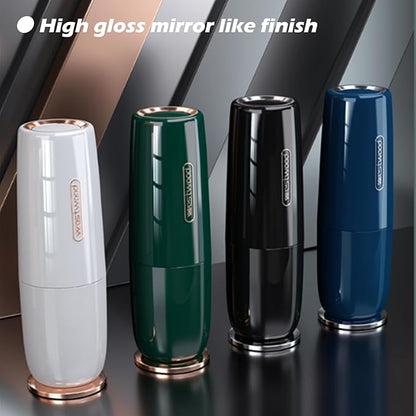 Luxury Blue Toothbrush Travel Case, Portable Travel Toothbrush & Toothpaste Holder Cover Organizer Container with Mouthwash Cup for School, Camping, Business Trip, Bathroom Storage