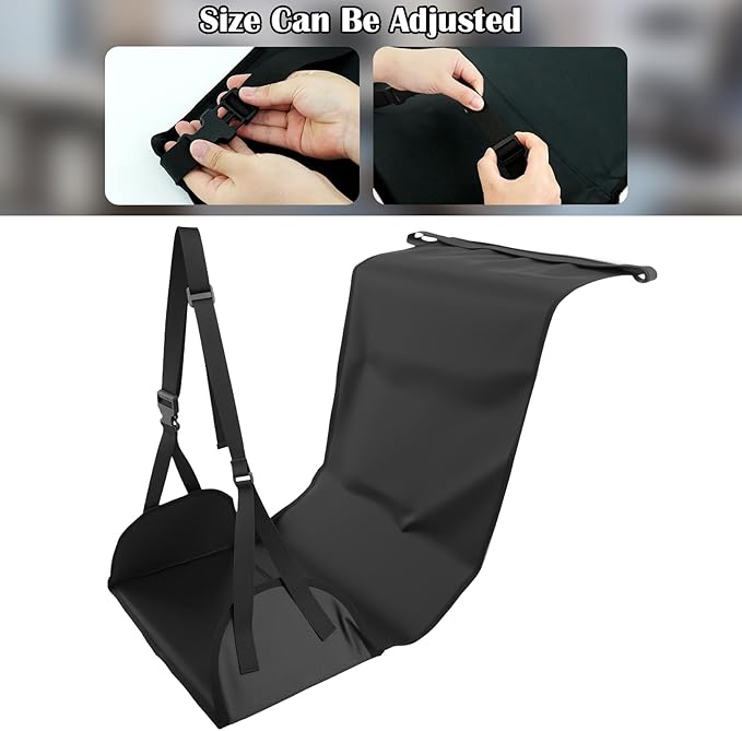 2 Pcs Length Adjustable Airplane Foot Hammock Foot Rest Sling for Travel Airplane Flights