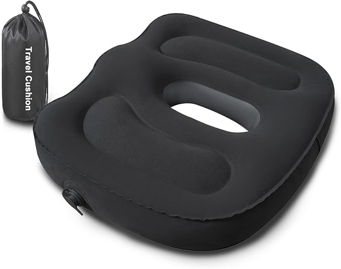 Travel Cushion,Air Seat Cushion,Evolution Cushion Portable & Lightweight Inflatable Seat Cushion - Ideal for Airplane Chairs, School Bleachers, Stadium Seats, and Wheelchairs