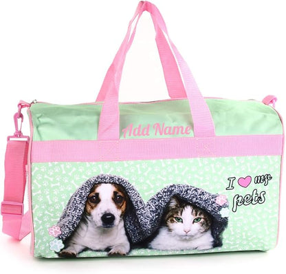 Personalized Kids 18 Inch Duffel Bag for Sports, Travel and Sleepover - Pets