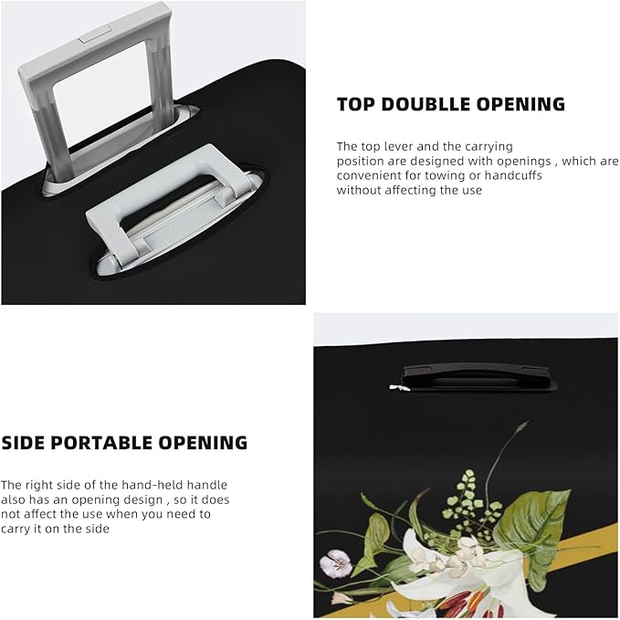 Decorative A Suitcase Protectors Elastic Washable Luggage Covers With Concealed Zippers For 18-32 Inch Luggage (Size Xl: Fits 29-32 Inch)