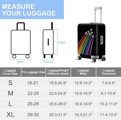 ANNA QUEEN Travel Luggage Cover Suitcase Protector Suitcase Cover Anti-Scratch,Stretchable Luggage Travel Bag Cover Washable