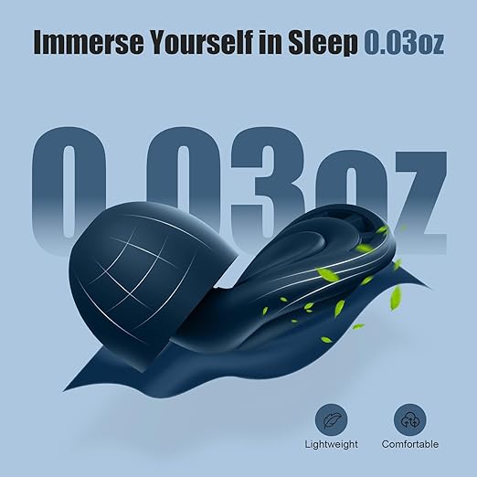 Ear Plugs for Sleeping Noise Reduction, Beinkap Reusable Earplugs Hearing Protection for Focus, Study, Work – 6 Pair Eartips in S/M/L – Flexible Silicone Soft – 35dB Noise Cancelling - Blue