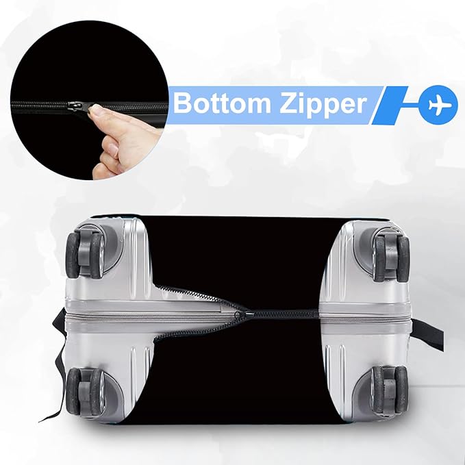 ANNA QUEEN Travel Luggage Cover Suitcase Protector Suitcase Cover Anti-Scratch,Stretchable Bag Cover Washable Durable Polyester with Elastic Hem with Zipper Closure