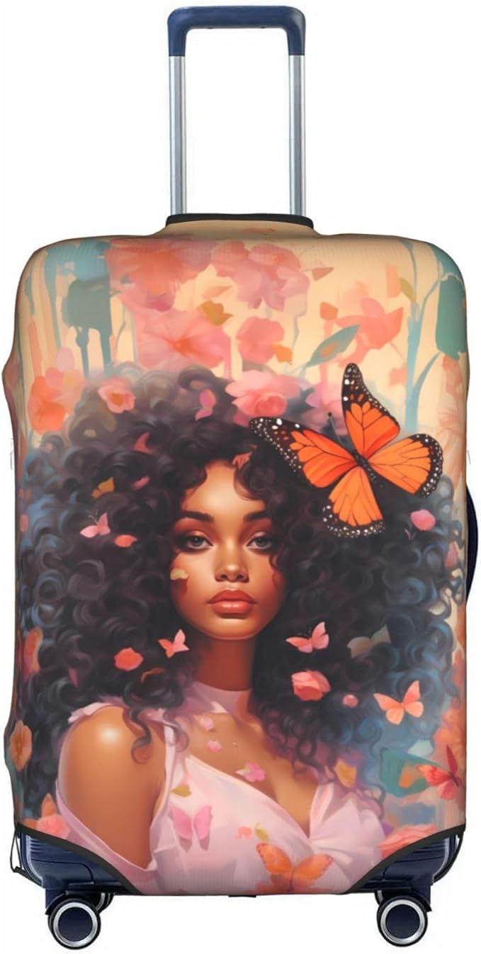 Suitcase covers for luggage luggage cover for Suitcase Washable Suitcase Protector Anti-scratch Suitcase cover Large African American Woman