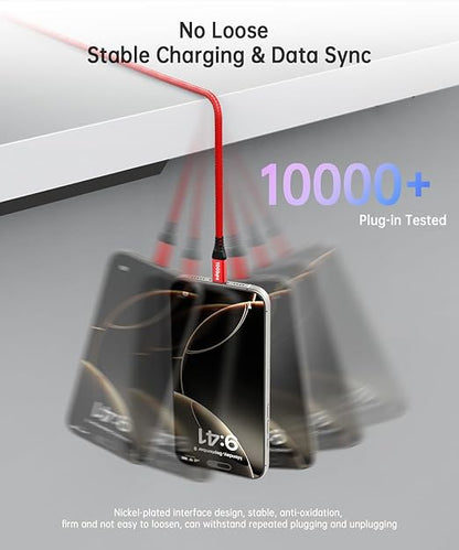 LDLrui 10Gbps Android Auto USB C Data Cable [3ft, 3Pack], 3.1A USB C 3.1 Gen2 Cable Data Transfer, Type C CarPlay Fast Charging for iPhone 16 15 Pro/Pro Max/Plus, Samsung T7, Galaxy S23 S22 Ultra, SSD