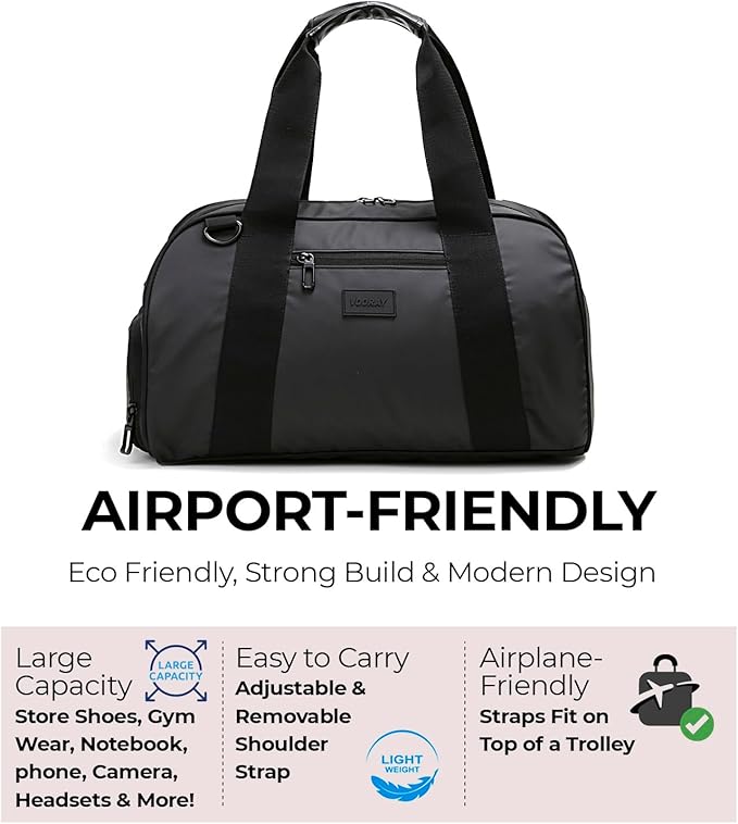 Vooray Burner Gym Duffel Bag, Gym Bag for Women and Men with Shoe Compartment, Weekender, Overnight & Travel Duffel for Sports and Workout