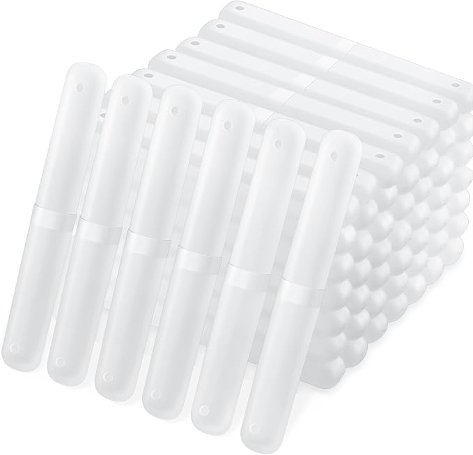 60 Pieces Plastic Toothbrush Holders Portable Travel Toothbrush Case Cover Protector Case Holders for Indoor Outdoor Travel Trip Home Camping School (Clear)