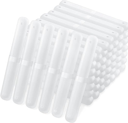 60 Pieces Plastic Toothbrush Holders Portable Travel Toothbrush Case Cover Protector Case Holders for Indoor Outdoor Travel Trip Home Camping School (Clear)