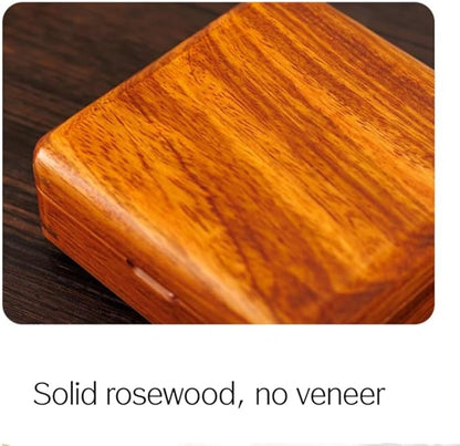 Bescott Solid Wood Small Rings Cufflink Earrings Box Jewelry For Travel Organizer Storage For Multiple Rings Wooden Case Holders For Women Men Gift