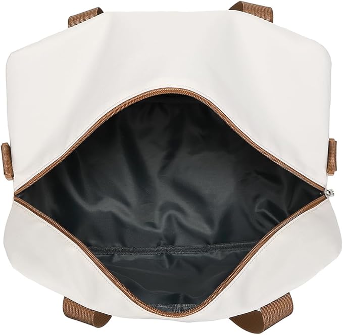 Kono Travel Duffel - 14L Under Seat Carry-On Sports Tote Gym Weekender Overnight Bag - 13.78"x7.87"x7.87" White