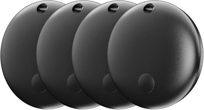 Air Tracker Tag, IP67 Waterproof Bluetooth Tracker, Keychain Finder, Item Locator forBackpacks, Suitcases and Wallets, Cars, Keys and Cameras (Android Only Black-4)