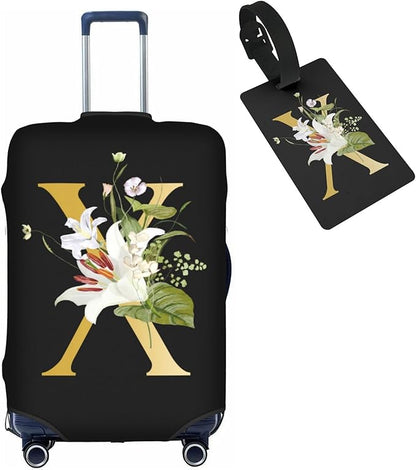 Decorative X Suitcase Protectors Elastic Washable Luggage Covers With Concealed Zippers For 18-32 Inch Luggage (Size Xl: Fits 29-32 Inch)