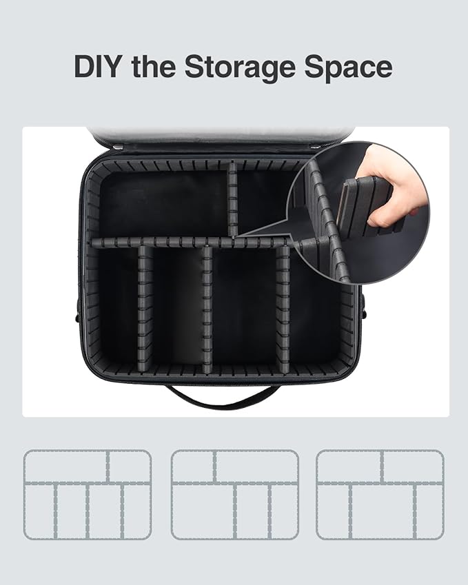 Luxtude Electronic Organizer Travel Case Large, Double Layer Tech Carrying Case, Cord Organizers Travel, Cable Organizers Bag, Large Charger Bag, Home Electronics Case Fits for iPad (Up to 12.9 in)