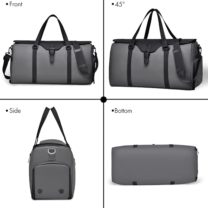 Travel Bag for Men Women, Duffle Bags for Travel with Shoe Compartment Weekender Overnight Carry On Bag with Dry Wet Separated Pocket Personal Item Bag for Gym Trip Workout