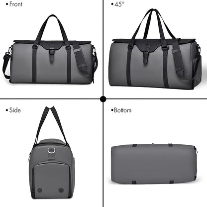 Travel Bag for Men Women, Duffle Bags for Travel with Shoe Compartment Weekender Overnight Carry On Bag with Dry Wet Separated Pocket Personal Item Bag for Gym Trip Workout