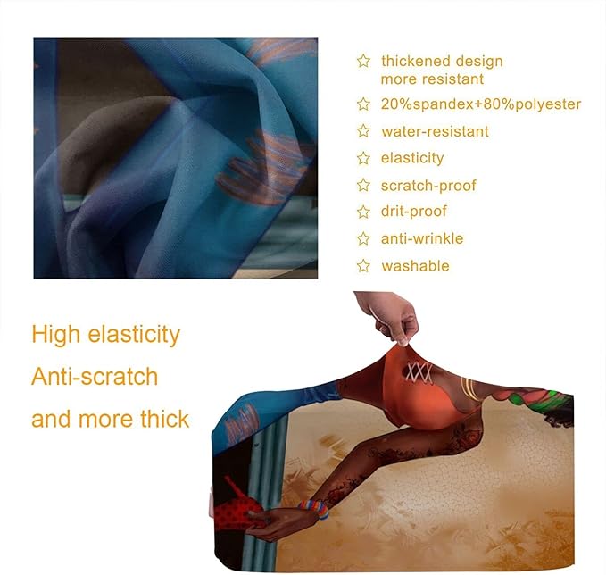 Travel Suitcase Protector Explosion Hair Girl Elastic Protective Washable Luggage Cover With Concealed Zipper Suitable For X-Large (A little large)