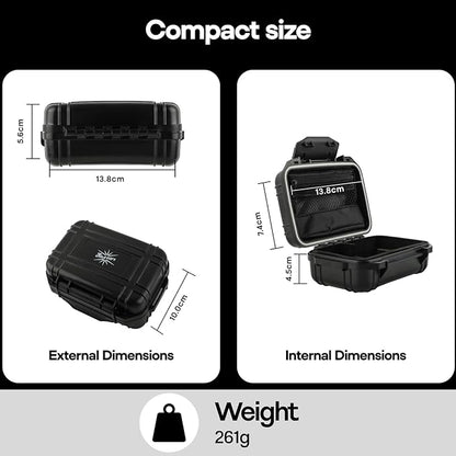 Linsoul Kiwi Ears SONICAP Waterproof Earbud Case,Hard Protective IEM Storage Box with EVA Lining,Hard Carrying Bag for Headphones,Earphone,Travel Carrying Case Fit for ZS10 Pro,Zero:2,EW300 (Black)