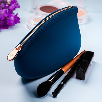 Small Makeup Bag by Pudinbag | The Premium Silicone Purse Bag | Vegan Hygenic Eco-friendly | Water and Heat Resistant