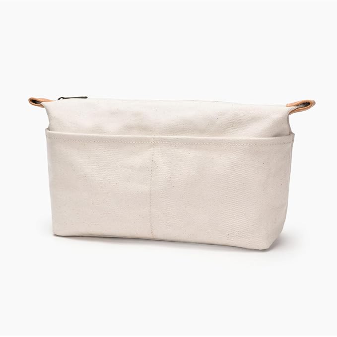 Insert Storage Bag Purse Organizer and Cosmetic Travel Bags for Women Makeup Bag with Compartments Three Sizes Cotton Canvas built-in compartments functiona and fashionable