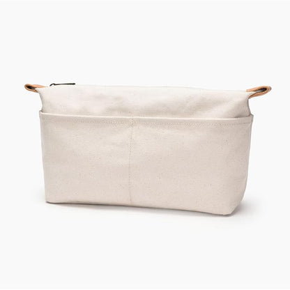 Insert Storage Bag Purse Organizer and Cosmetic Travel Bags for Women Makeup Bag with Compartments Three Sizes Cotton Canvas built-in compartments functiona and fashionable