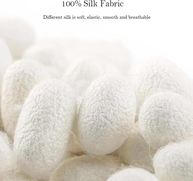 100% 6A Mulberry Silk Eye Sleep Mask for Side Sleepers-FSA Eligible Blackout Eye Mask for Sleep, Reduces Migraines & Puffy Eyes, Travel Office Airplane Use, Ideal Gift for Women & Men