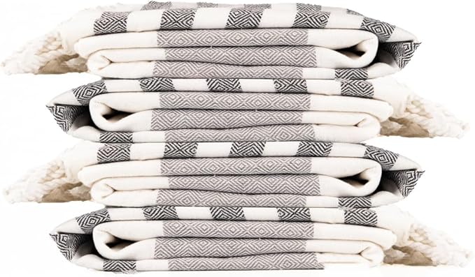 Cotton Turkish Beach Towel with Towels Oversized 36"x72" Pool Absorbent Extra Large Quick Dry Sand Travel Towel (Mélange Drift, 4 Pack)