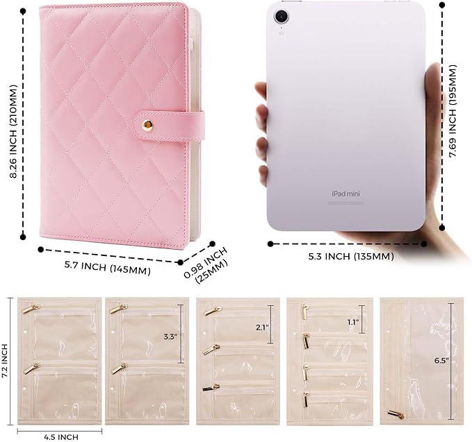 Travel Jewelry Organizer Case ， Portable Jewelry Organizers Storage Book, Compact Jewelry Roll for Earrings, Rings, Necklaces - Perfect Jewelry Travel Bag for Women