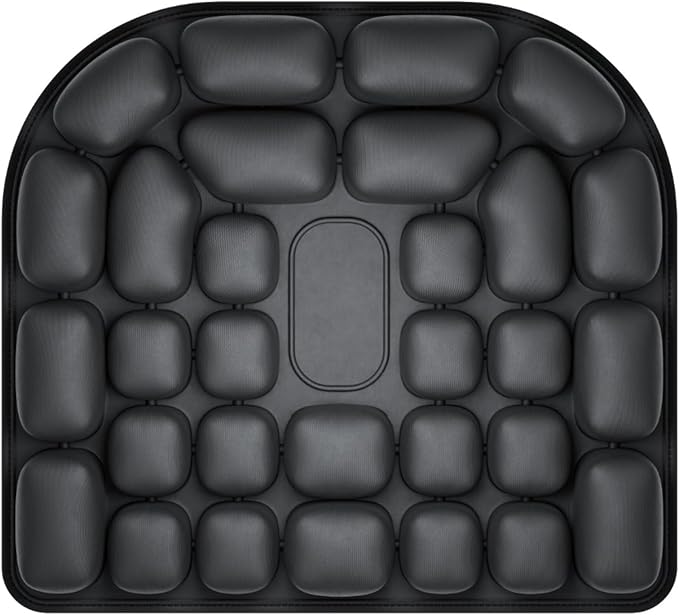 Sondor Travel Cushion, Comfortable 3D Inflatable Seat Cushion for Hemorrhoid and Tailbone Pain Relief, Optimal Support for Long Sitting in Car, Air Travel, Office Chairs Etc (30-Point Cushion)