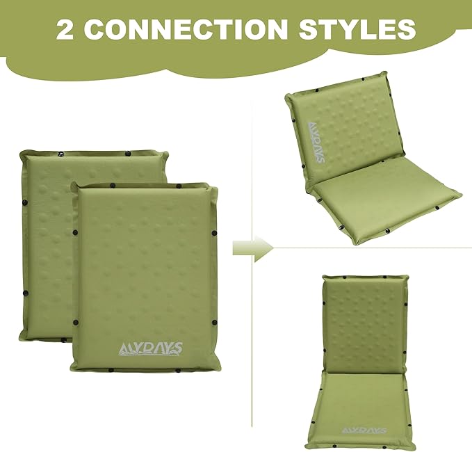 MYDAYS Inflatable Seat Cushion, Portable Stadium Seat Pad, Lightweight Chair Pad for Outdoor, Airplane, Travel, Stadium, Camping & Car