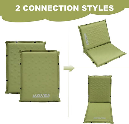 MYDAYS Inflatable Seat Cushion, Portable Stadium Seat Pad, Lightweight Chair Pad for Outdoor, Airplane, Travel, Stadium, Camping & Car