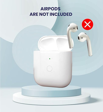 Replacement Charging Case for AirPods 1st & 2nd Generation with Wireless and Wired Charging and Built-in 550 mAh Battery for Fast Charging, Bluetooth Pairing and Sync Button. No Earbuds/Airpods