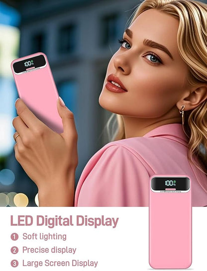 Portable Charger Power Bank with Built in Cables and AC Wall Plug,PD20W&SCP22.5W USB-C Super Fast Charging,20000mAh Travel Phone Charging,LED Display Battery Pack Compatible All iPhone Samsung etc