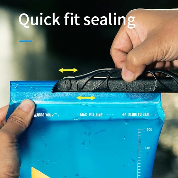 AONIJIE Hydration Bladder 3L Water Reservoir, Leakproof Water Storage Bladder Bag, BPA Free, Large Opening, for Hiking Camping Running