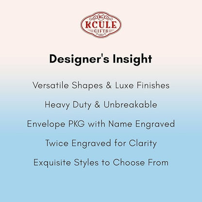 Stainless Luggage Tags for Suitcases 4 Pack: Metal Personalized Luggage Tags for Backpacks & Bags with Customizable Texts (Black)