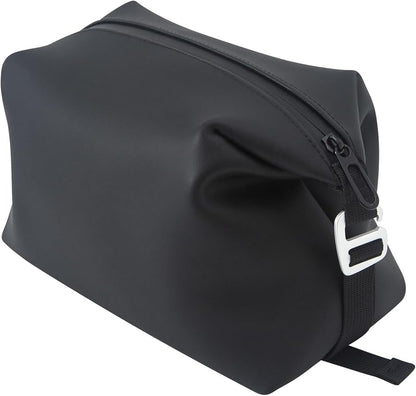 6"x 11" 6L Large Silicone Toiletry Bag,Waterproof Leakproof Foldable Travel Organizer,Dopp Kit Alternative for Men & Women,Black