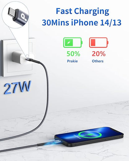 USB C to Lightning Cable 6FT 2Pack, iPhone Charger Fast Charging, USBC iPhone Charger, Type C iPhone Charging Cord [Apple MFi Certified] for iPhone 14 13 12 11 Pro Max Xs 8 Plus and More