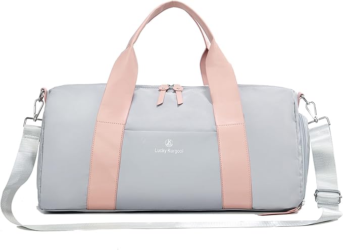 Gym Bag for Women, Duffle Bag for Travel with Shoe Compartment and Wet Pocket, Lightweight Carry on Weekender Duffel Bags, Water Resistant